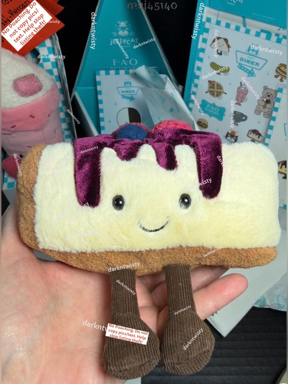 BNWT AUTH SALES RECEIPT JELLYCAT DINER NYC CREMBER CHEESECAKE BUBECCA MILKSHAKE - Picture 4 of 5